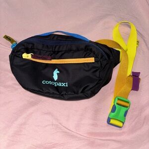 Cotopaxi Black and Multi Colored strap Hip pack/fanny pack